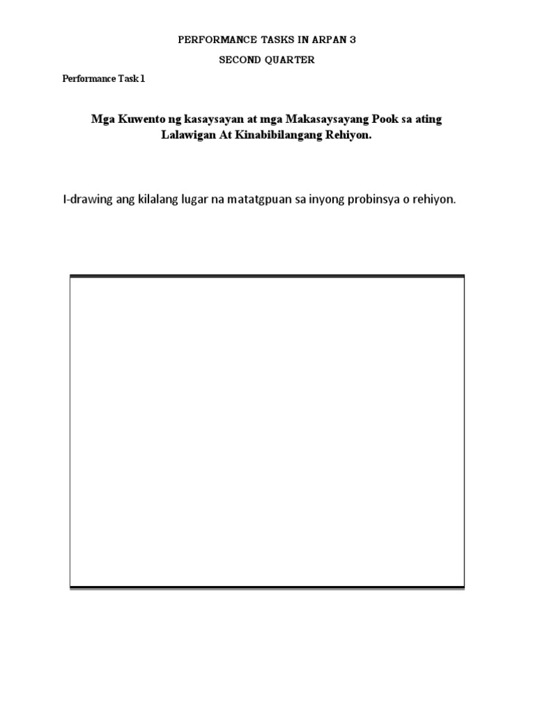 Performance Task | PDF