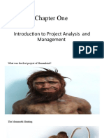 Chapter One: Introduction To Project Analysis and Management