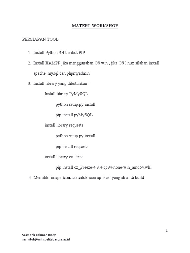 Materi Workshop Tkinter | PDF | Computer Programming | Software
