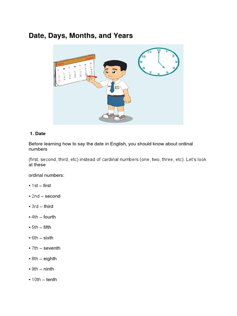 Materi Day, Date Month and Year | PDF | Sports