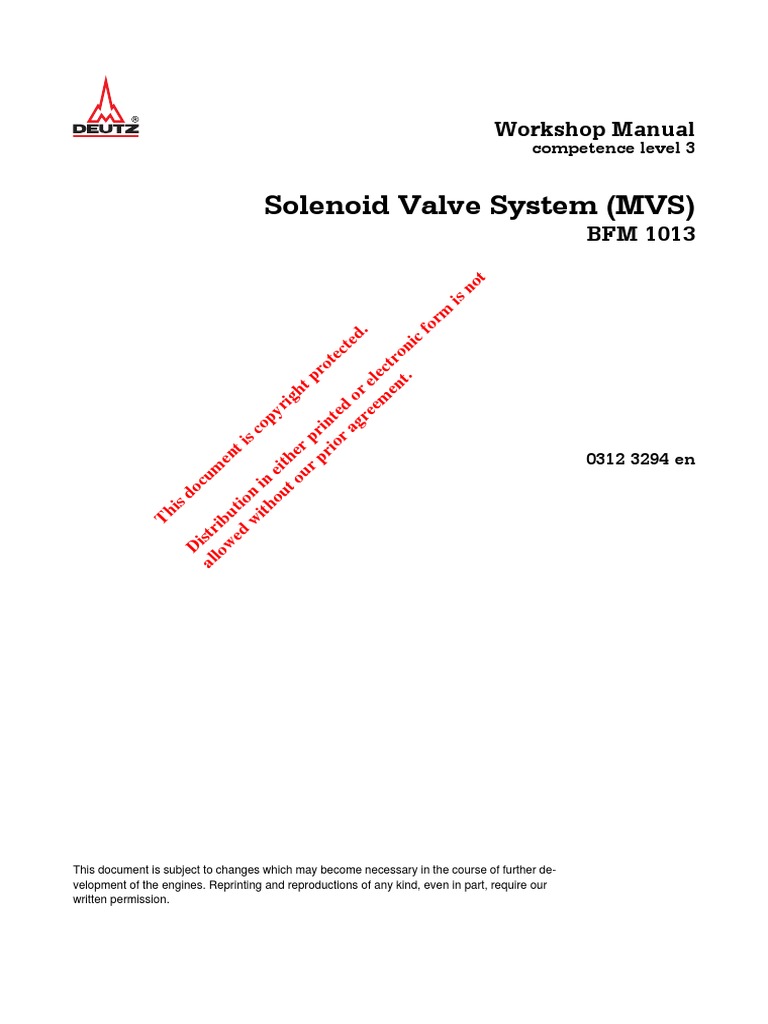 BFM1013 MVS Workshop Manual 03123294 en | PDF | Reliability Engineering ...