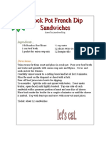 Recipe Crock Pot French Dip Sandwiches