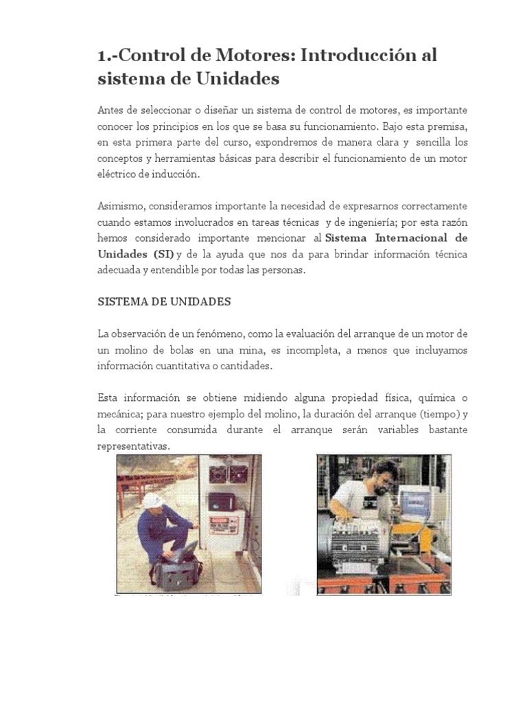 Curso de Control de Motores Electricos | PDF | Motor eléctrico | Metrología