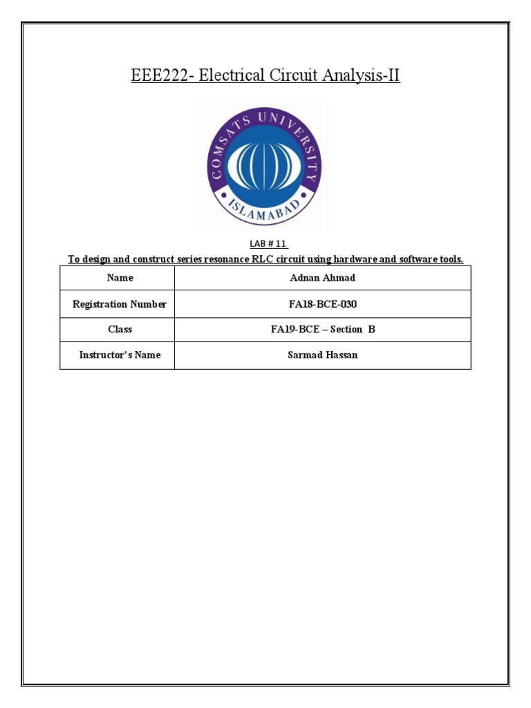 EEE222-Electrical Circuit Analysis-II | PDF | Resonance | Electrical ...