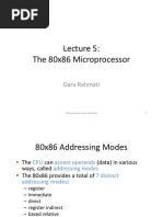 The 80x86 Microprocessor: Dara Rahmati