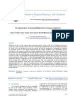 Journal of Tropical Pharmacy and Chemistry: The Optimization of Essential Oil Extraction From Java Cardamom