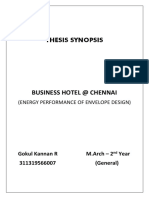 Thesis Synopsis: Business Hotel at Chennai