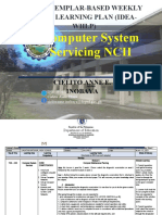 Idea Exemplar-Based Weekly Home Learning Plan (Idea-Whlp) : Computer System Servicing NCII
