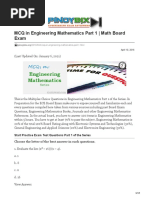 MCQ in Engineering Mathematics Part 1 Math Board Exam