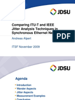 JDSU - Comparing ITU-T and IEEE Jitter Analysis Techniques in Synchronous Ethernet Networks