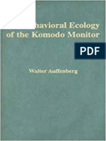 The Behavioral Ecology of The Komodo Monitor by Walter Auffenberg