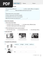 Reading Jet 1: Unit 1 Test