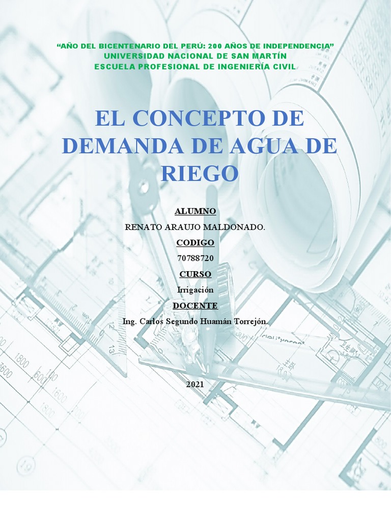 Concepto de Demanda de Agua | PDF | Riego | Recursos hídricos