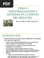 Tema 5-Industrializacion y Sociedad en La España Del Siglo Xix