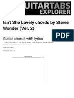 STEVIE WONDER - Isn't She Lovely (Ver. 2) Guitar Chords - Guitar Chords Explorer