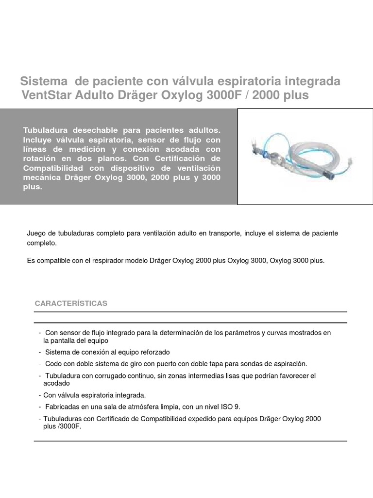 Tubuladuras para Oxylog 3000 y 2000 Plus | PDF