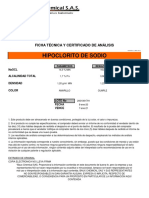 Ficha Tecnica Hipoclorito de Sodio 2001081791 - Baux
