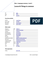 Unit 1 - Lesson B: Things in Common: Touchstone 2nd Edition - Language Summary - Level 2