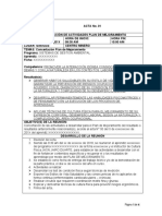 GD - 007 - Formato - Acta PLAN DE MEJORAMIENTO