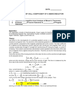 Determination of Hall Coefficient of A Semiconductor: Experiment - DATE