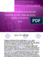 Pusat Kegiatan Guru Kampar: Kursus Pembinaan Blog Untuk Guru Pakar Dan GPM Anjuran JPN