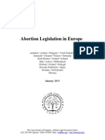 Abortion Legislation in Europe: January 2015