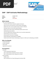 SAP SAP Activate Methodology