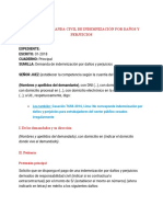 Modelo de Demanda Civil para Indemnizacion de Perjuicios - Perú