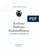 A. Januszek-Sieradzka - Królowa Barbara Radziwiłłówna W Dworskim Mikroświecie