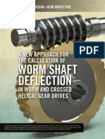 A New Approach For The Calculation Of: Worm Shaft Deflection