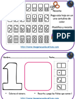 Fichas para Trabajar Números y Dominó para Recortar PDF