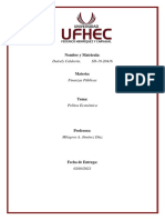 Politica Economica, Dairely Calderón, UFHEC