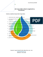 Evaluación Curso Taller Virtual Floculación