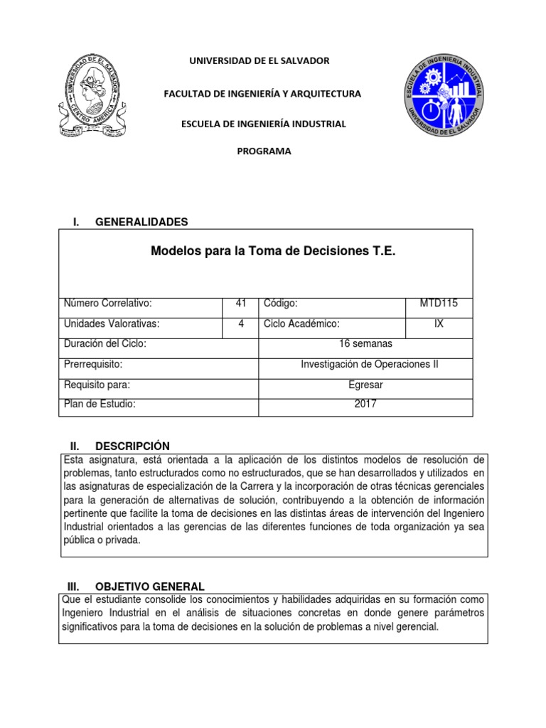 Modelos para la Toma de Decisiones | PDF | Toma de decisiones | Ingeniería