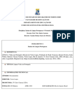 Fichamento Do Document Rio L Ngua Vidas em PT ELP