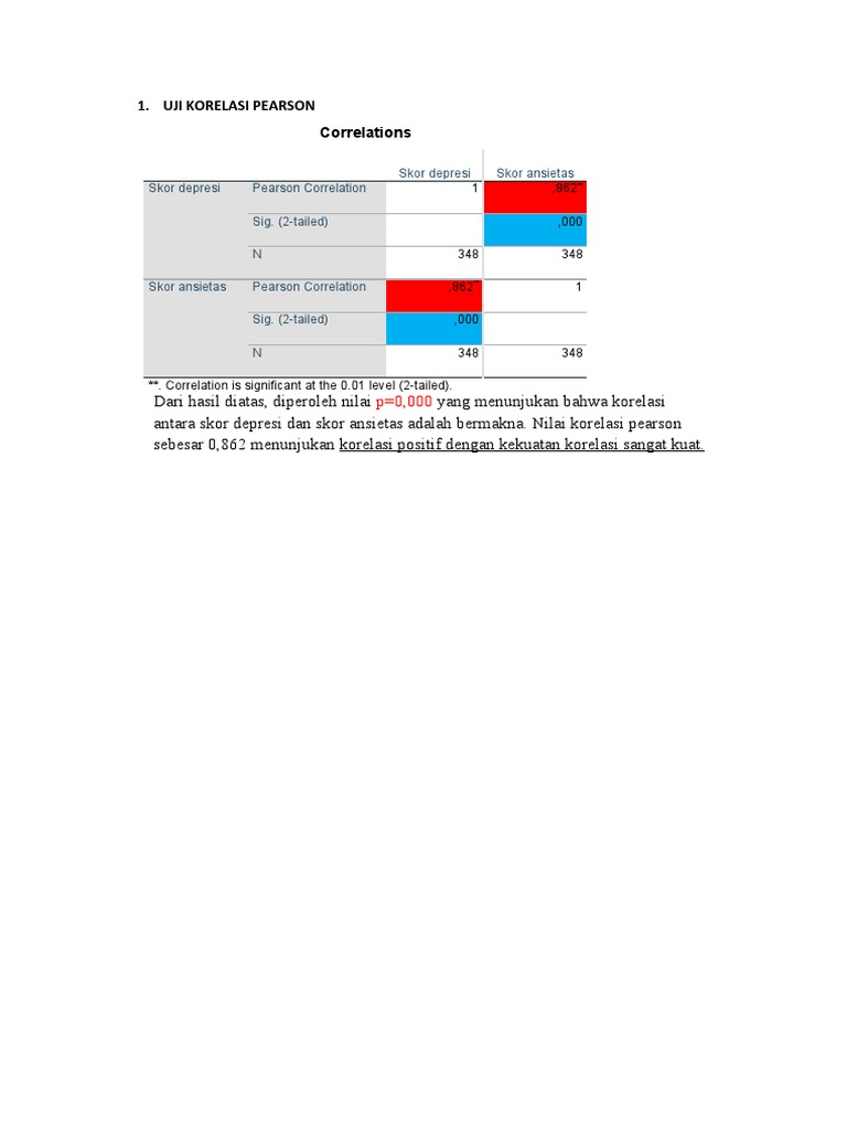 Uji Korelasi Pearson | PDF
