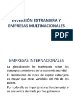 Inversión Extranjera y Empresas Multinacionales