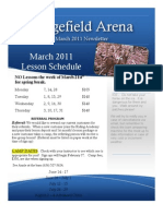 Ridgefield Arena: March 2011 Lesson Schedule