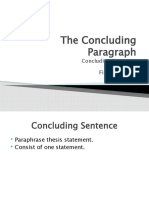 Writing a Concluding Paragraph