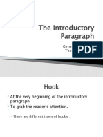 Writing an Introductory Paragraph