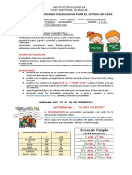 GUÍA PEDAGÓGICA DE INGLÉS No. 1 GRADO 5° AÑO 2021