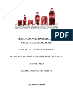 Performance Appraisal of Coca Cola Employees: Sumitted By: Reema Upadhyay
