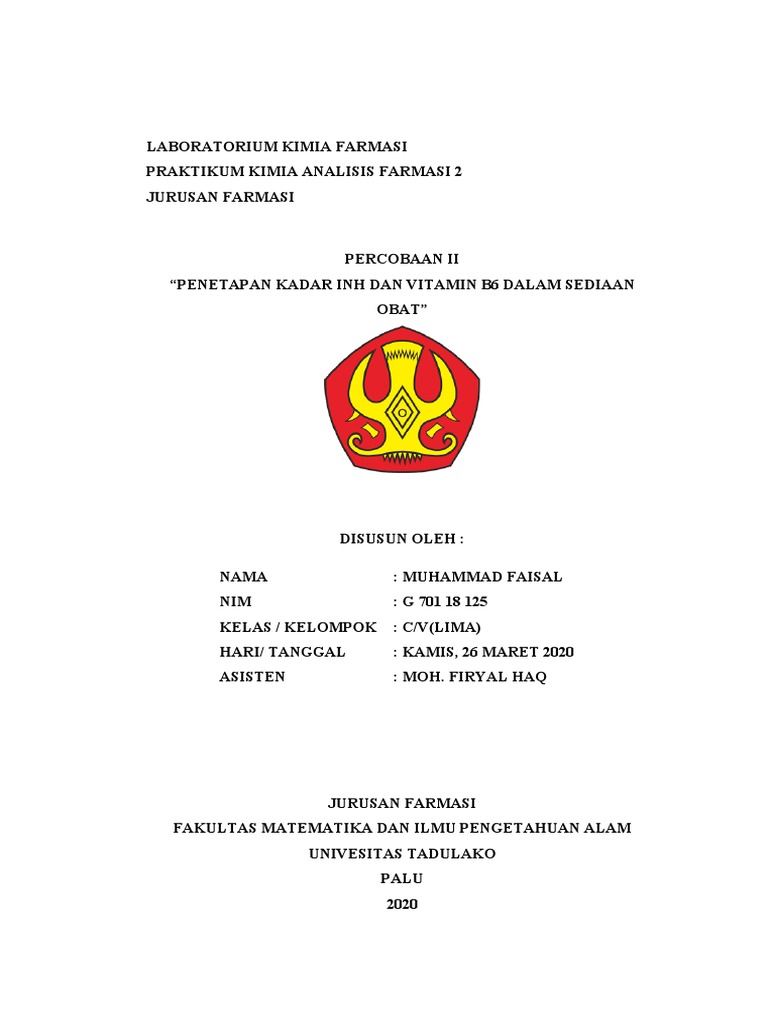Analisis Kadar INH dan Vitamin B6 | PDF
