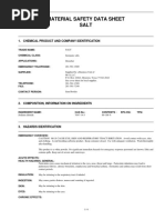 Material Safety Data Sheet Salt: 1. Chemical Product and Company Identification