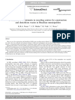 Evaluation of Investments in Recycling Centres for Construction and Demolition Wastes in Brazilian Municipalities