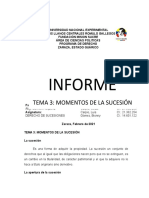 INFORME. TEMA 3 Derecho de Sucesiones