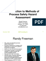Introduction To Methods of Process Safety Hazard Assessment