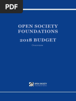 Open Society Foundations 2018-11-07 Budget Overview 