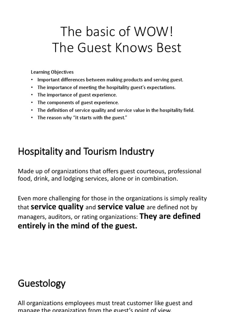 Understanding Guestology in Hospitality | PDF | System | Customer