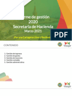 Informe de Gestión Secretaría de Hacienda 2020